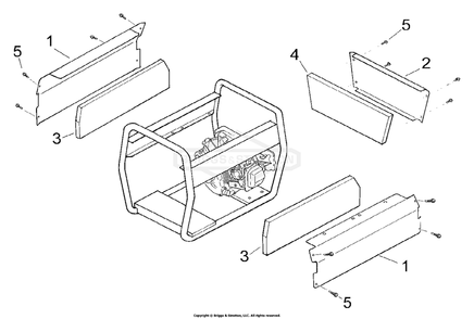 Part Location Diagram of 102301GS Briggs and Stratton Panel acoustic